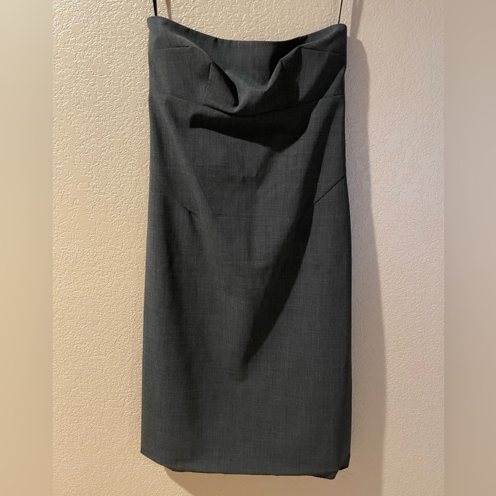 Club Monaco Strapless Charcoal Dress